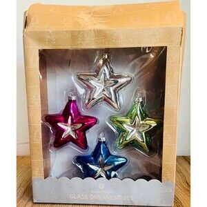 2014 luminous star shaped Christmas ornaments NIB handcrafted 3-D